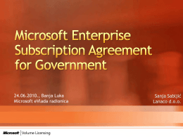 Enterprise Subscription Agreement (ESA)