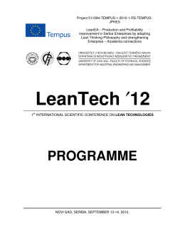 LeanTech`12 Conference Programme