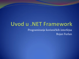 02 Uvod u dotNET Framework.pdf - Programiranje korisničkih