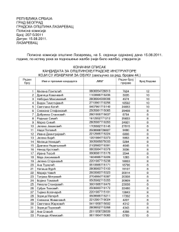 Коначни списак кандидата за општинске инструкторе (.pdf)
