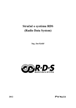 Stručně o systému RDS (Radio Data System)
