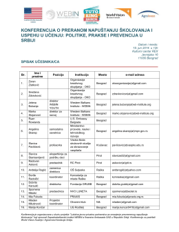 Učesnici konferencije Kontakt lista