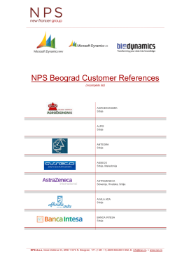 NPS Beograd Customer References