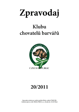 Zpravodaj 2011 - Českomoravský klub chovatelů barvářů