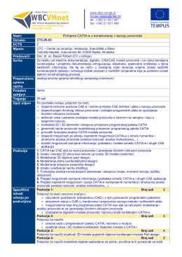 Primjena CATIA-e u konstruiranju i razvoju proizvoda