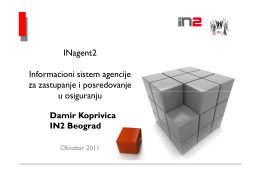 INagent2 Informacioni sistem agencije za zastupanje i