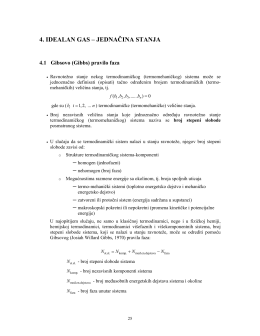 4. IDEALAN GAS – JEDNAČINA STANJA