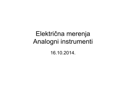 Električna merenja Analogni instrumenti g