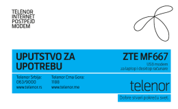 Telenor Crna Gora: 1188 www.telenor.me Telenor Srbija: 063