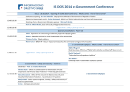 IS DOS 2014 e-Government Conference