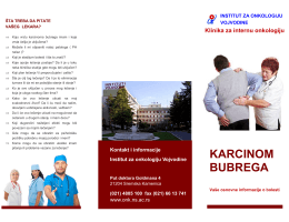 KARCINOM BUBREGA - Institut za onkologiju Vojvodine