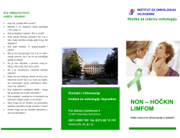 NON – HOČKIN LIMFOM - Institut za onkologiju Vojvodine