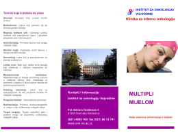 MULTIPLI MIJELOM - Institut za onkologiju Vojvodine