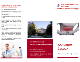 KARCINOM ŽELUCA - Institut za onkologiju Vojvodine