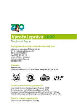 Výroční zpráva 2009 - ZOO Hluboká nad Vltavou