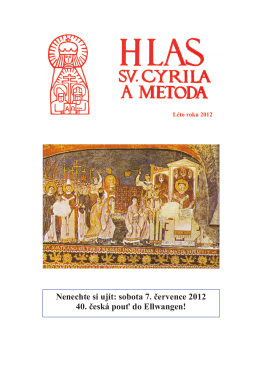 Hlas sv. Cyrila a Metoda - Léto 2012