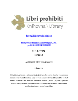 Bulletin 2013/10 - Libri prohibiti