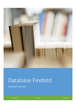 Zálohování a obnovení databáze Firebird