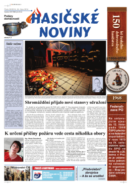 Hasičské noviny č. 20, 24. října 2014