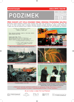 firemní časopis duben 2013 / číslo 62