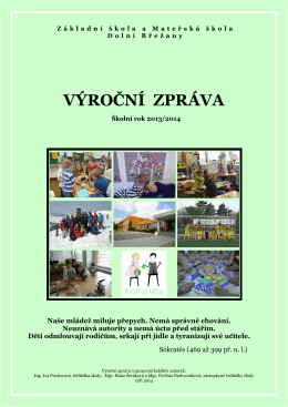 Výroční zpráva 2013/2014 - Základní škola a Mateřská škola Dolní