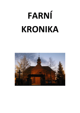 Kronika do roku 2011 - Římskokatolická farnost Velké Karlovice