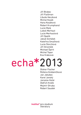 Echa 2013. Forum pro literarni - Institut pro studium literatury