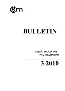 Bulletin 3/2010 - Česká společnost pro mechaniku