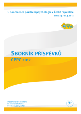 SBORNÍK PŘÍSPĚVKŮ - Centrum pozitivní psychologie v ČR