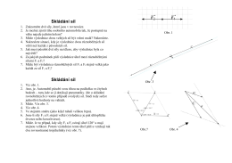 Zde naleznete vyřešené příklady na skládání sil