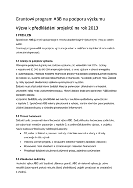 ABB Research Grant Program - témata (.pdf)
