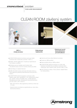 CLEAN ROOM závěsný systém