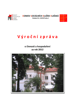 Zpráva ve formátu PDF - Domov sociálních služeb Vlašská