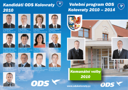 Volební program ODS Kolovraty 2010