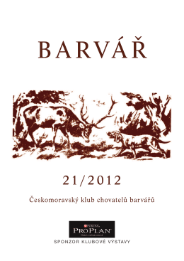 Zpravodaj 2012 - Českomoravský klub chovatelů barvářů