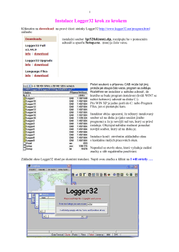 První instalace programu LOGGER32 (PDF)