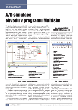A/D simulace obvodu v programu Multisim