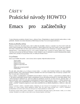 Praktické návody HOWTO Emacs pro začátečníky