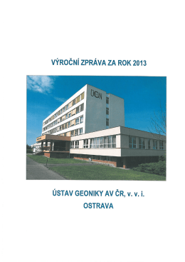 Výroční zpráva za rok 2013 - Institute of Geonics