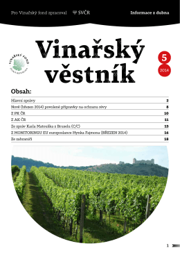 Obsah: - Svaz vinařů ČR