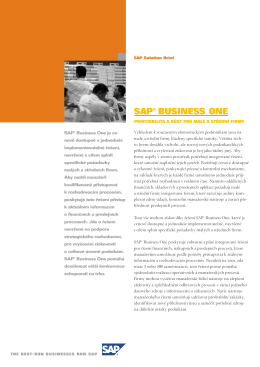 SAP® BUSINESS ONE - SKIL, spol. s ro
