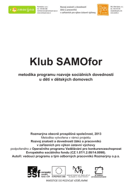 Metodika programu SAMOfor