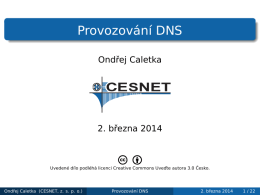 Provozování DNS - Ondřej Caletka