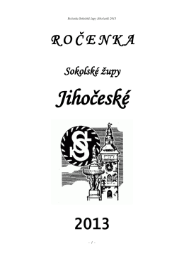 Rocenka Sokolské župy Jihočeské 2013.pdf - Sokol