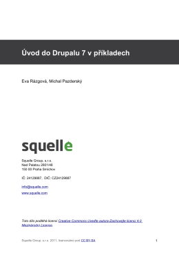 Úvod do Drupalu 7 v příkladech od Squelle Group, s.r.o.