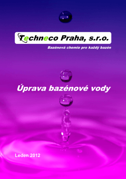 Úprava bazénové vody - Techneco Praha, sro