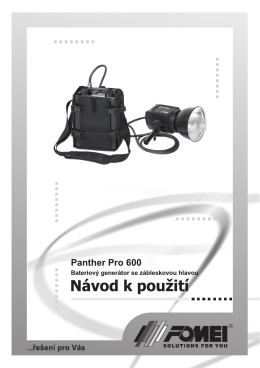 Návod k použití Panther Pro 600