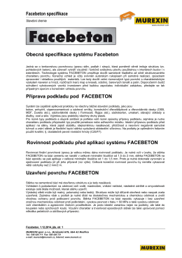Facebeton specifikace Obecná specifikace systému Facebeton