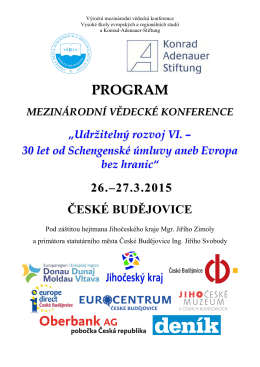 Program konference (pdf, aktualizováno 18. 3. 2015)