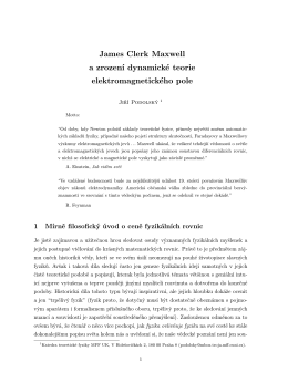 James Clerk Maxwell a zrození dynamické teorie